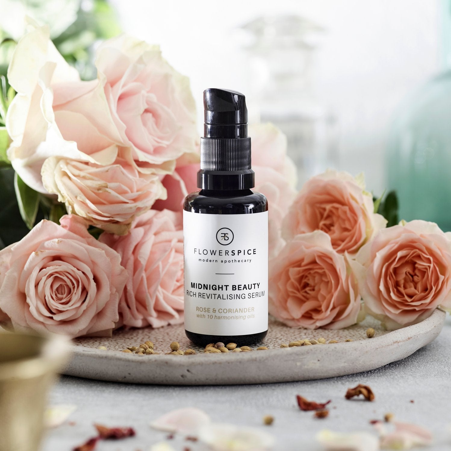 The Transformative Beauty Elixir - MIDNIGHT BEAUTY - Rich Revitalising Serum 30ml - Flower and Spice, Natural Skincare